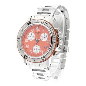 HERMES Clipper CL2.916 Diver Chronograph Orange Dial Quartz Men's Watch_894732